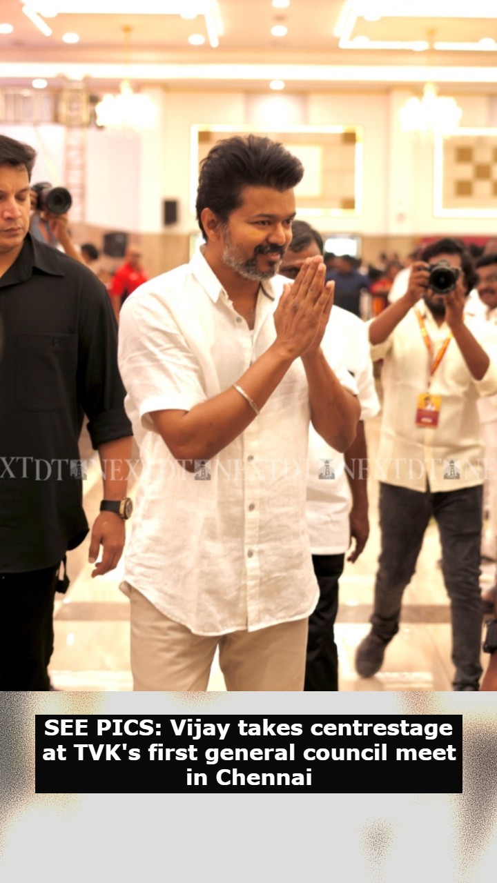 SEE PICS: Vijay takes centrestage at TVKs first general council meet in Chennai