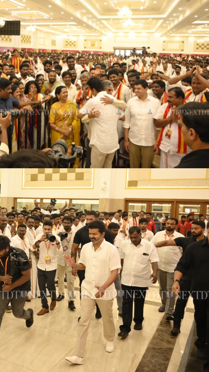 SEE PICS: Vijay takes centrestage at TVKs first general council meet in Chennai