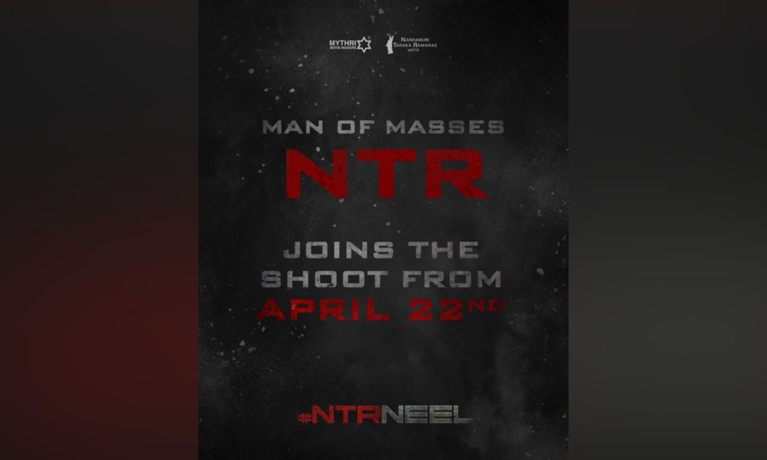 Jr NTR to begin shooting for Prashanth Neel‘s film on April 22 Jr NTR to begin shooting for Prashanth Neel‘s film on April 22