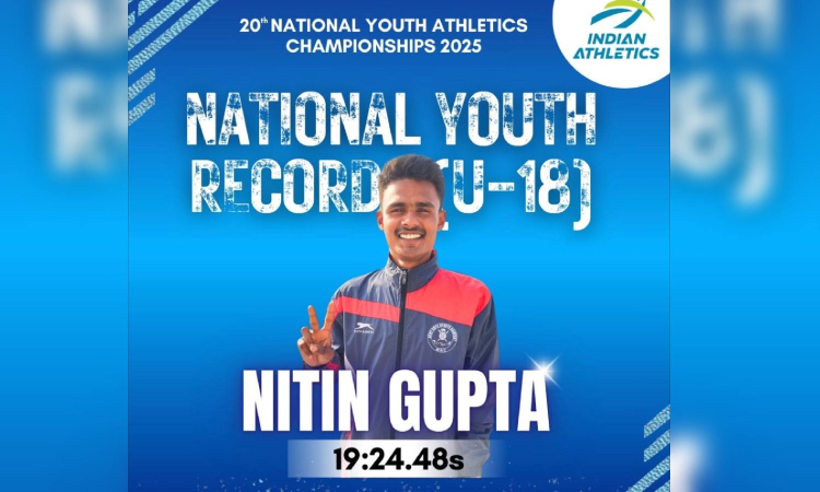 Indias Nitin Gupta wins 5000m race walk silver at Asian U-18 Youth Athletics Cship Indias Nitin Gupta wins 5000m race walk silver at Asian U-18 Youth Athletics Cship