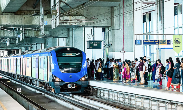 Chennai Metro Rail records 87.59 lakh passenger ridership in April Chennai Metro Rail records 87.59 lakh passenger ridership in April