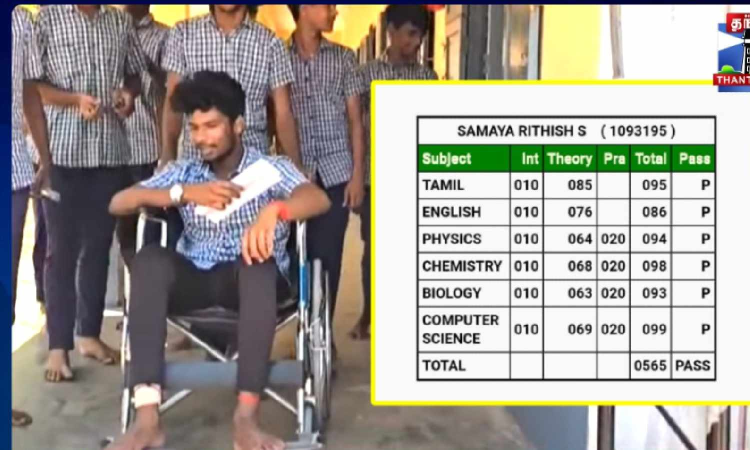 Class 12 results: TN student who wrote exam from ambulance scores 94% Class 12 results: TN student who wrote exam from ambulance scores 94%