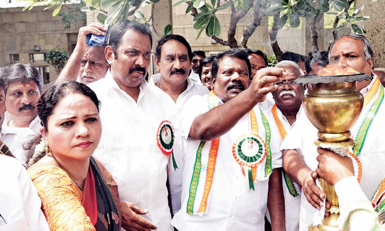 After terming Jaya corrupt, BJP colluding for polls: TNCC chief Selvaperunthagai After terming Jaya corrupt, BJP colluding for polls: TNCC chief Selvaperunthagai