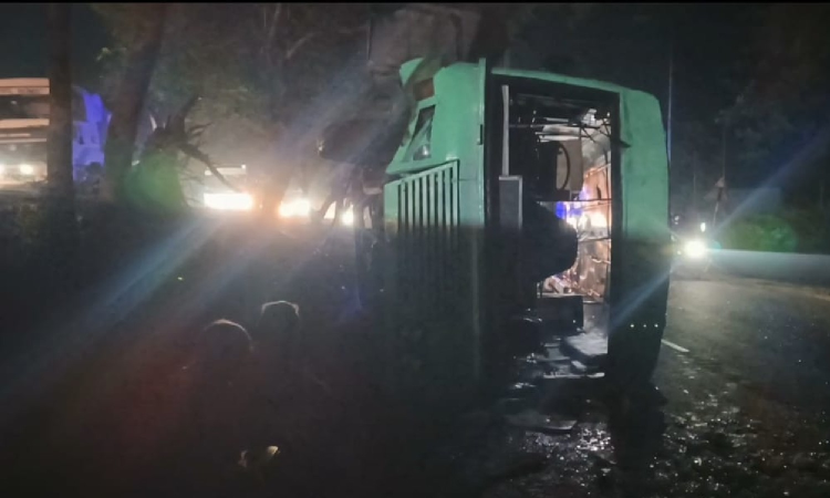 19 injured after government bus overturns near Chengalpattu 19 injured after government bus overturns near Chengalpattu