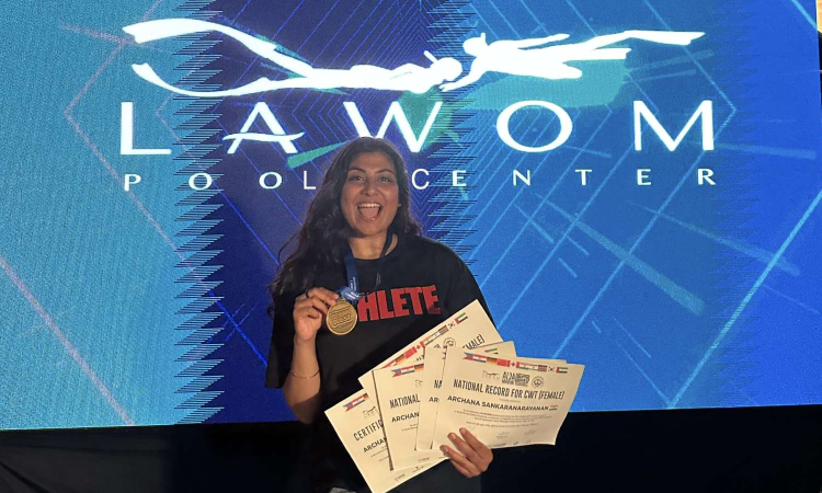Chennais Archana sets six new freediving national records Chennais Archana sets six new freediving national records
