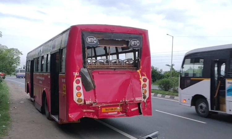 One killed 10 injured as lorry ploughs into people at bus stop in Chengalpattu One killed 10 injured as lorry ploughs into people at bus stop in Chengalpattu