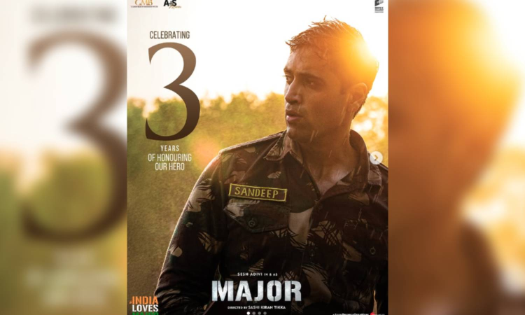 Adivi Seshs biographical action drama ‘Major’ completes three years Adivi Seshs biographical action drama ‘Major’ completes three years