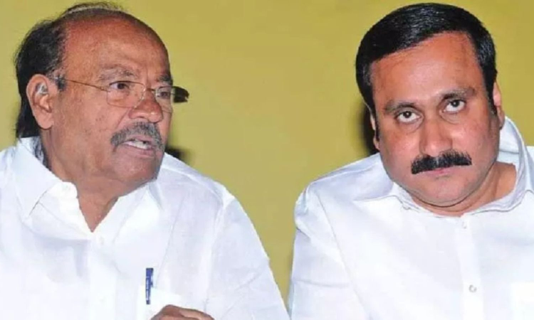 Ramadoss petitions DGP to ban Anbumani from using PMK flag during statewide yatra Ramadoss petitions DGP to ban Anbumani from using PMK flag during statewide yatra
