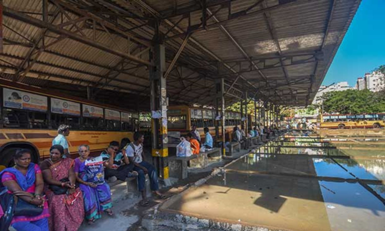 Chennai Corporation plans to set up steel roof shed at Royapuram bus stand Chennai Corporation plans to set up steel roof shed at Royapuram bus stand
