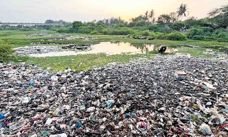 Residents, hawkers pollute Cooum River near Tiruvallur railway station Residents, hawkers pollute Cooum River near Tiruvallur railway station