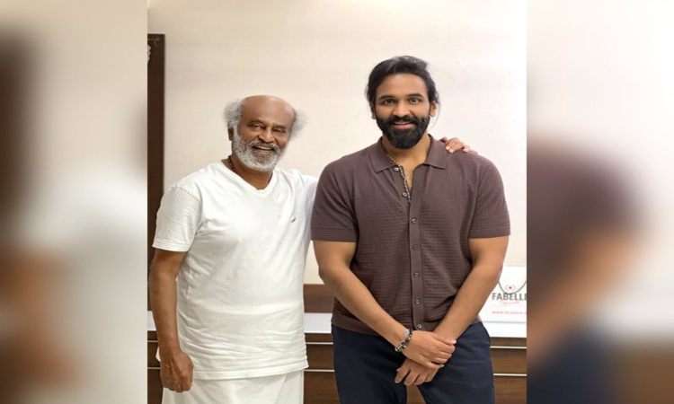 Rajinikanth hugs Vishnu Manchu after watching Kannappa Rajinikanth hugs Vishnu Manchu after watching Kannappa