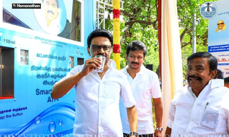 CM Stalin inaugurates free drinking water vending machines in Chennai