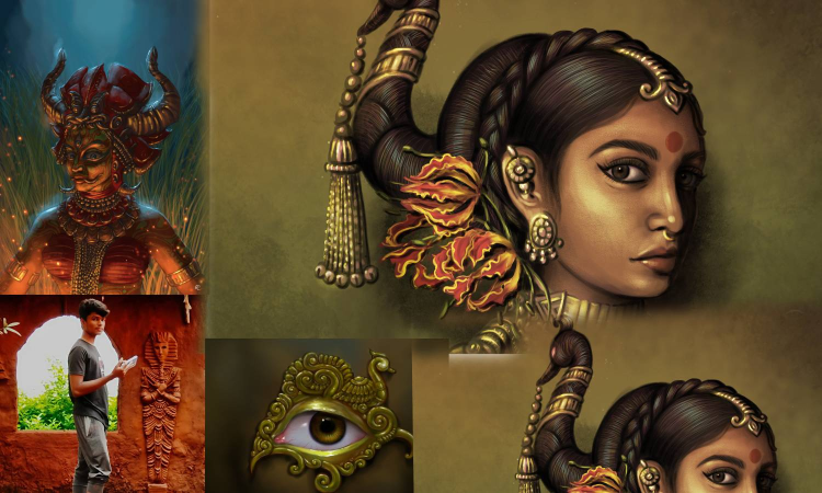 Chennai artist Rudhra reimagines mythology and beauty through his art Chennai artist Rudhra reimagines mythology and beauty through his art