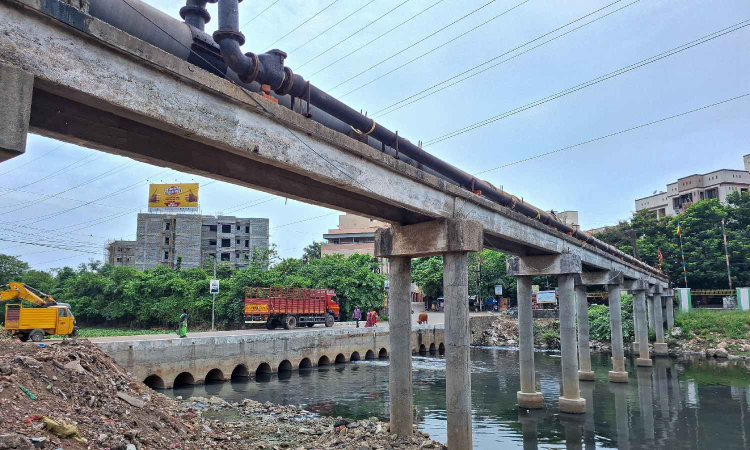 Chennai: Work begins on high-level bridge at Padi Kuppam near Rail Nagar Chennai: Work begins on high-level bridge at Padi Kuppam near Rail Nagar