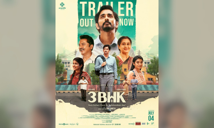 Trailer of Siddharths gripping family drama 3BHK released Trailer of Siddharths gripping family drama 3BHK released