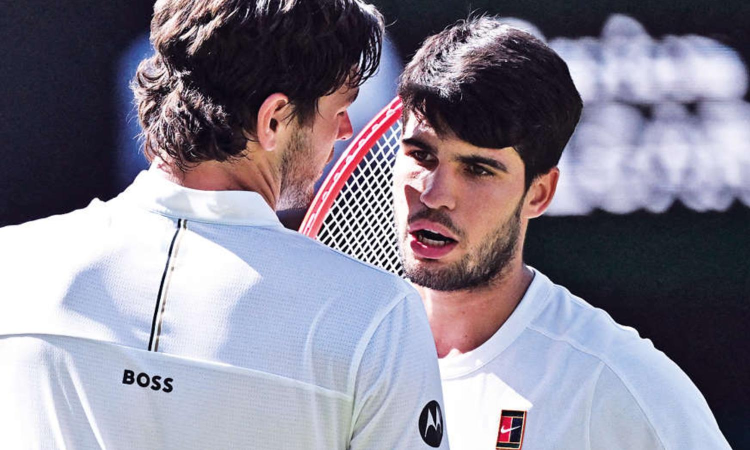 Alcaraz ends Fritz bid, reaches third consecutive Wimbledon final Alcaraz ends Fritz bid, reaches third consecutive Wimbledon final