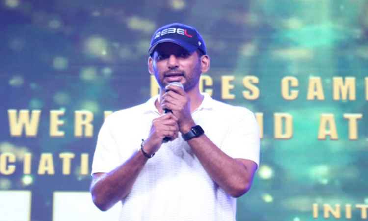 Tamil actor Vishal condoles loss of stunt artist Raju during shoot of Pa Ranjith film Tamil actor Vishal condoles loss of stunt artist Raju during shoot of Pa Ranjith film