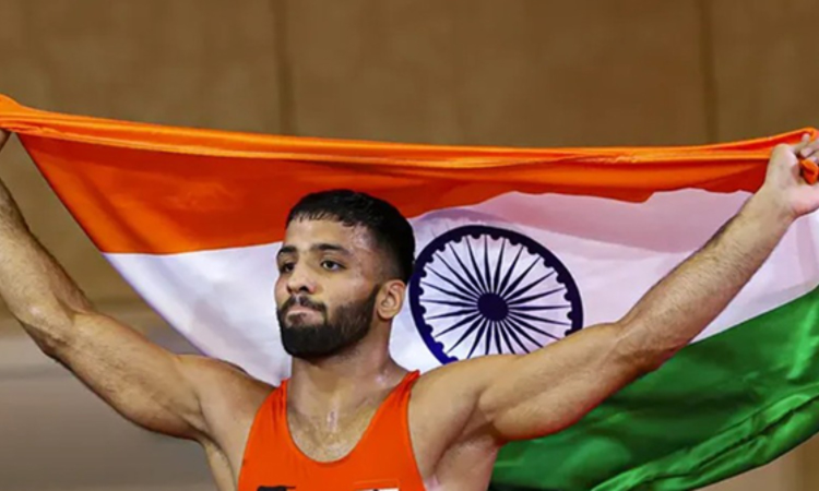 India wrestler Sujeet Kalkal strikes gold in mens 65kg freestyle at Polyak Imre & Varga Janos Memorial