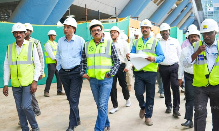 AAI officials inspect Chennai airport Phase 2 expansion works