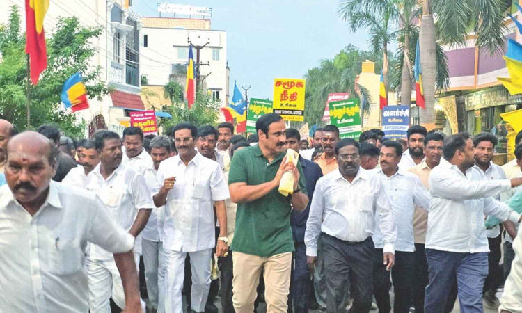 Tamil Nadu: Cops on alert as Anbumani begins 100-day statewide march Tamil Nadu: Cops on alert as Anbumani begins 100-day statewide march