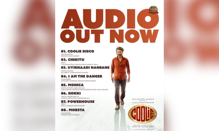 Makers unveil the electrifying audio of Coolie Makers unveil the electrifying audio of Coolie