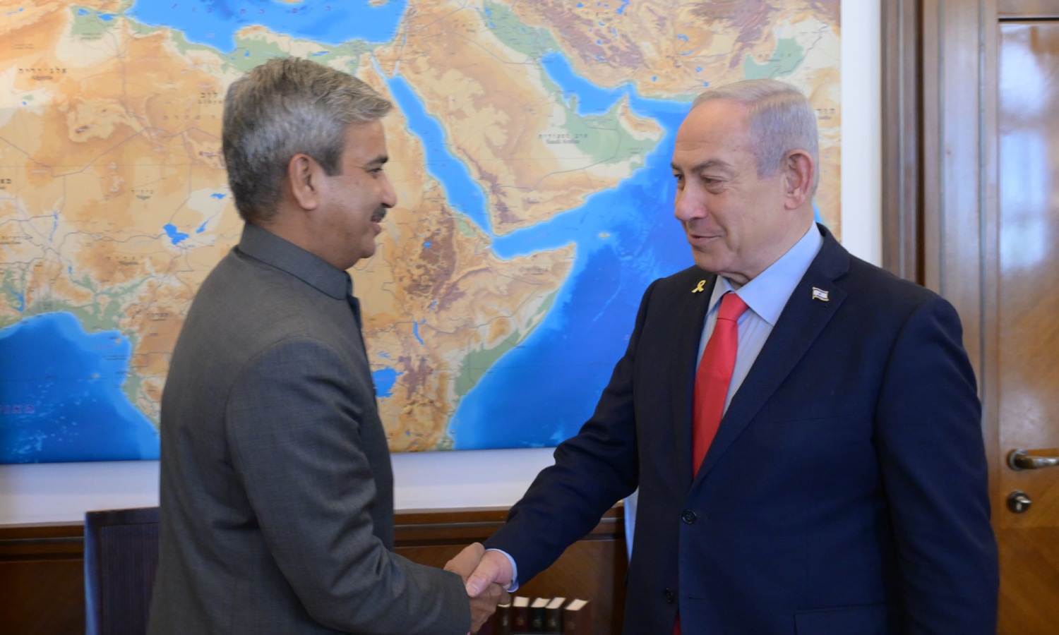 Israeli PM Netanyahu meets Indian envoy, vows to deepen strategic ties