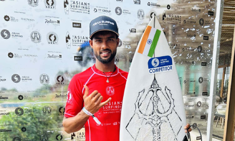 Ramesh creates history, becomes first Indian to enter final at Asian Surfing Championships Ramesh creates history, becomes first Indian to enter final at Asian Surfing Championships