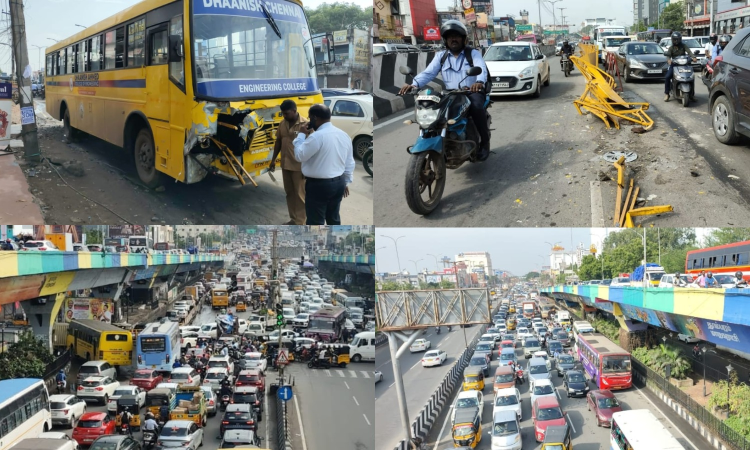How a minor accident on Pallavaram flyover hit 10 intl flights at Chennai airport How a minor accident on Pallavaram flyover hit 10 intl flights at Chennai airport