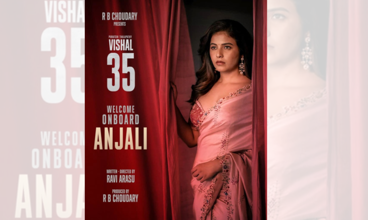 Actress Anjali comes onboard actor Vishals film with director Ravi Arasu Actress Anjali comes onboard actor Vishals film with director Ravi Arasu