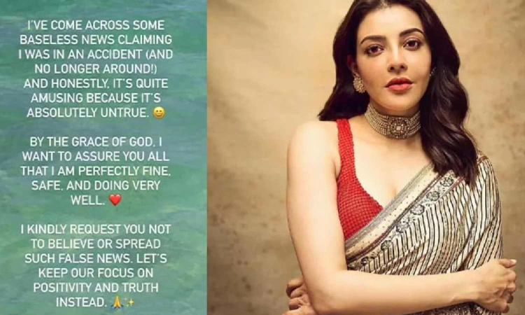 Kajal Aggarwal rubbishes death rumours via X post Kajal Aggarwal rubbishes death rumours via X post