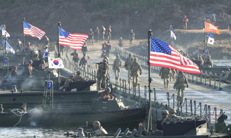 US, South Korea and Japan open joint air and naval exercise