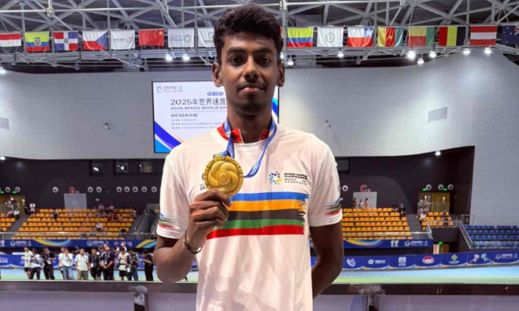 Tamil Nadus Anandkumar crowned World Champion, bags gold in 1000m Inline speed skating Tamil Nadus Anandkumar crowned World Champion, bags gold in 1000m Inline speed skating