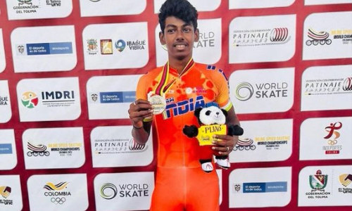 TN’s Anandkumar bags gold again at Speed Skating World Championships TN’s Anandkumar bags gold again at Speed Skating World Championships