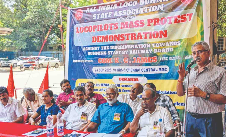 Southern Railway loco pilots demand kilometre allowance, tax relief, better working conditions