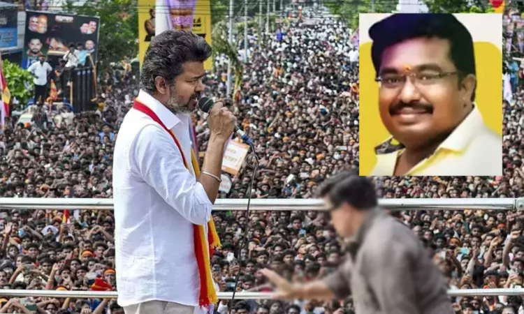 TVKs Namakkal district secy goes missing; police deploy special squads TVKs Namakkal district secy goes missing; police deploy special squads