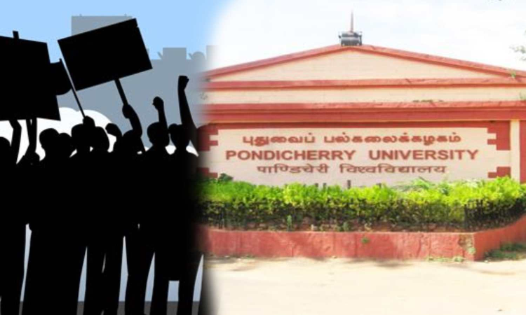 Protest against sexual harassment complaint inaction at Pondicherry University; students detained