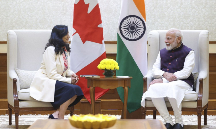 Canadian Foreign Minister Anand meets PM Modi